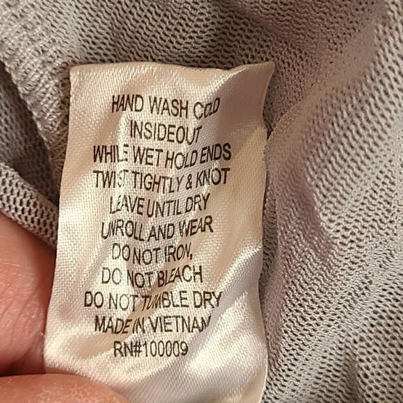 By JJ Womens Light Gray Crinkled Lightweight Polyester Bohemian Cardigan Medium - Picture 6 of 9